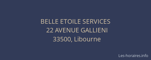 BELLE ETOILE SERVICES