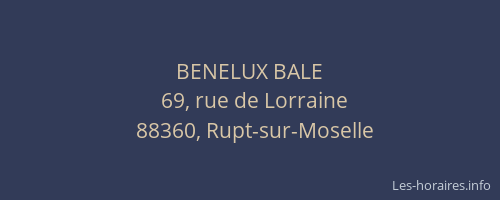 BENELUX BALE