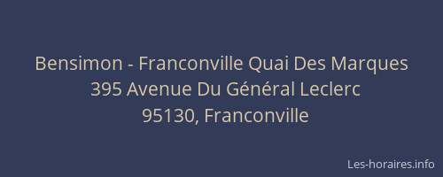 Bensimon - Franconville Quai Des Marques
