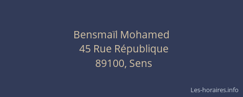 Bensmaïl Mohamed