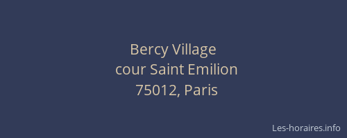 Bercy Village