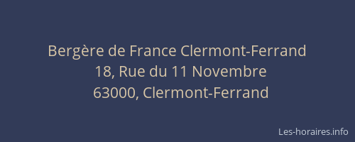 Bergère de France Clermont-Ferrand