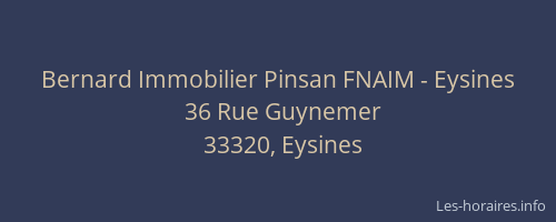 Bernard Immobilier Pinsan FNAIM - Eysines