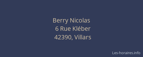 Berry Nicolas