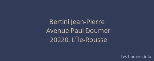 Bertini Jean-Pierre
