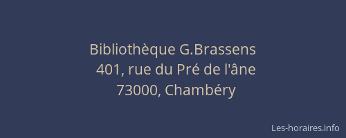 Bibliothèque G.Brassens