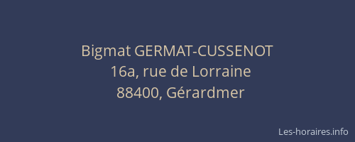 Bigmat GERMAT-CUSSENOT