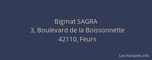 Bigmat SAGRA