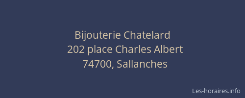 Bijouterie Chatelard