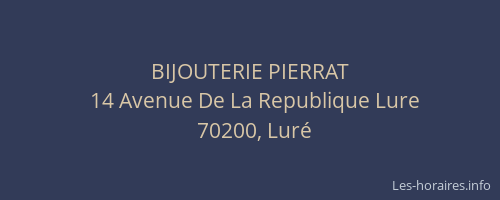 BIJOUTERIE PIERRAT