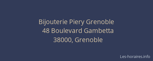 Bijouterie Piery Grenoble