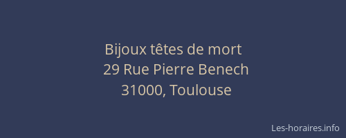 Bijoux têtes de mort