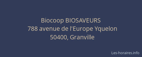 Biocoop BIOSAVEURS
