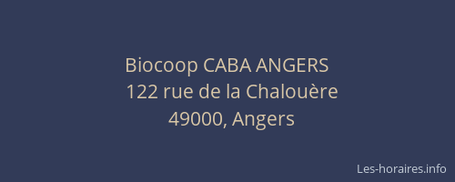 Biocoop CABA ANGERS