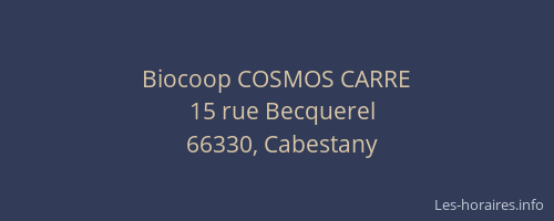 Biocoop COSMOS CARRE