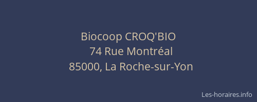Biocoop CROQ'BIO