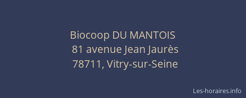 Biocoop DU MANTOIS