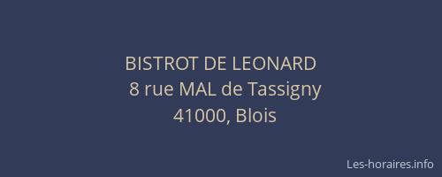 BISTROT DE LEONARD