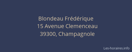 Blondeau Frédérique