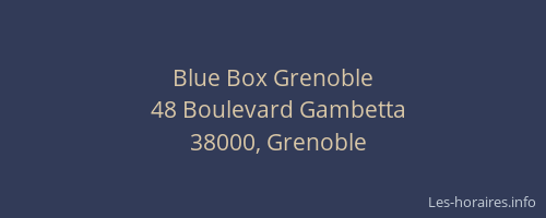 Blue Box Grenoble