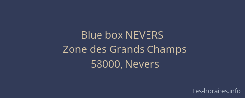 Blue box NEVERS