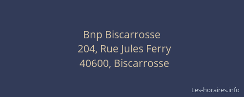 Bnp Biscarrosse