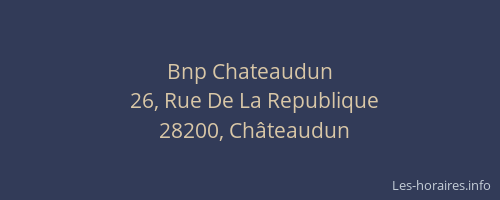 Bnp Chateaudun