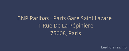 BNP Paribas - Paris Gare Saint Lazare