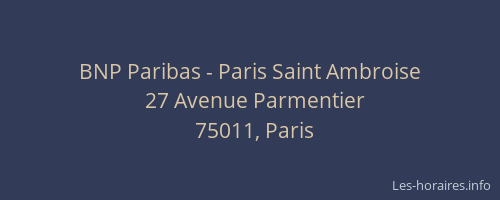 BNP Paribas - Paris Saint Ambroise