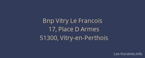 Bnp Vitry Le Francois