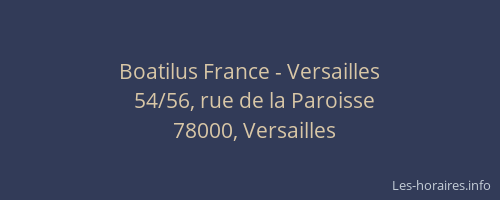 Boatilus France - Versailles
