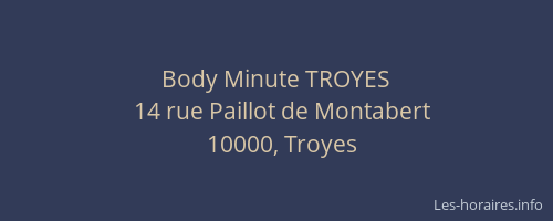 Body Minute TROYES