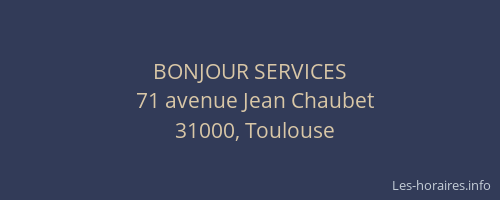 BONJOUR SERVICES