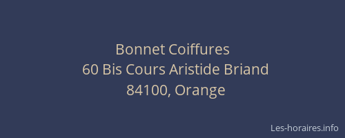 Bonnet Coiffures