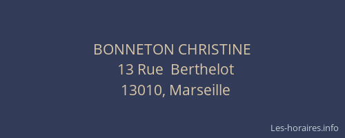 BONNETON CHRISTINE