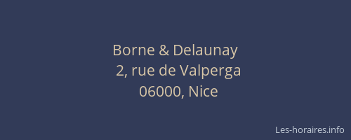 Borne & Delaunay