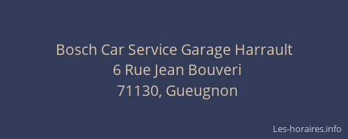 Bosch Car Service Garage Harrault