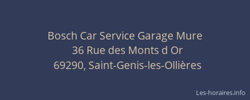 Bosch Car Service Garage Mure