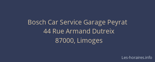 Bosch Car Service Garage Peyrat