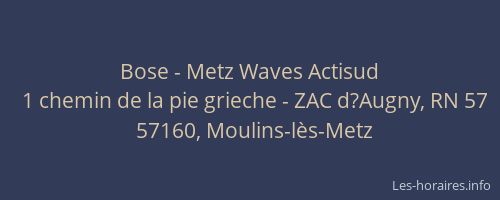 Bose - Metz Waves Actisud