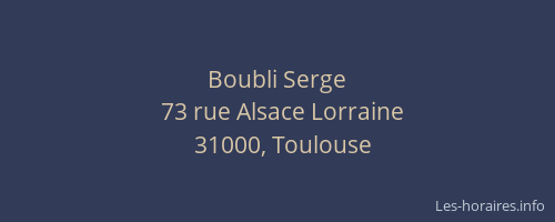 Boubli Serge