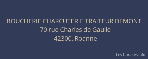 BOUCHERIE CHARCUTERIE TRAITEUR DEMONT