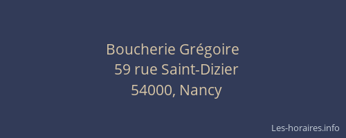 Boucherie Grégoire