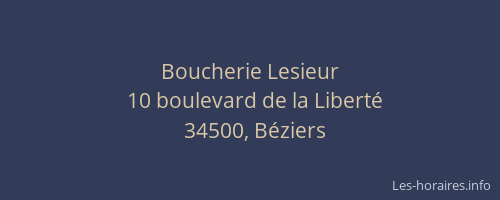 Boucherie Lesieur