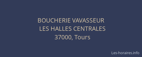 BOUCHERIE VAVASSEUR