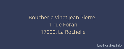 Boucherie Vinet Jean Pierre