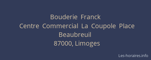 Bouderie  Franck