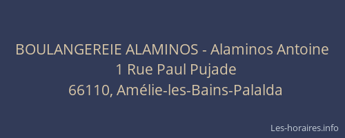 BOULANGEREIE ALAMINOS - Alaminos Antoine