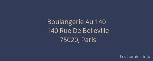 Boulangerie Au 140