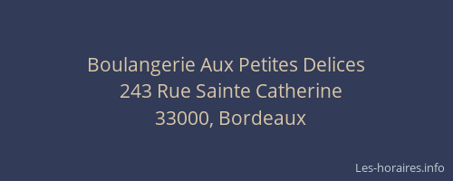 Boulangerie Aux Petites Delices